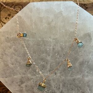 October Raindrops Necklace in Blue Tourmaline